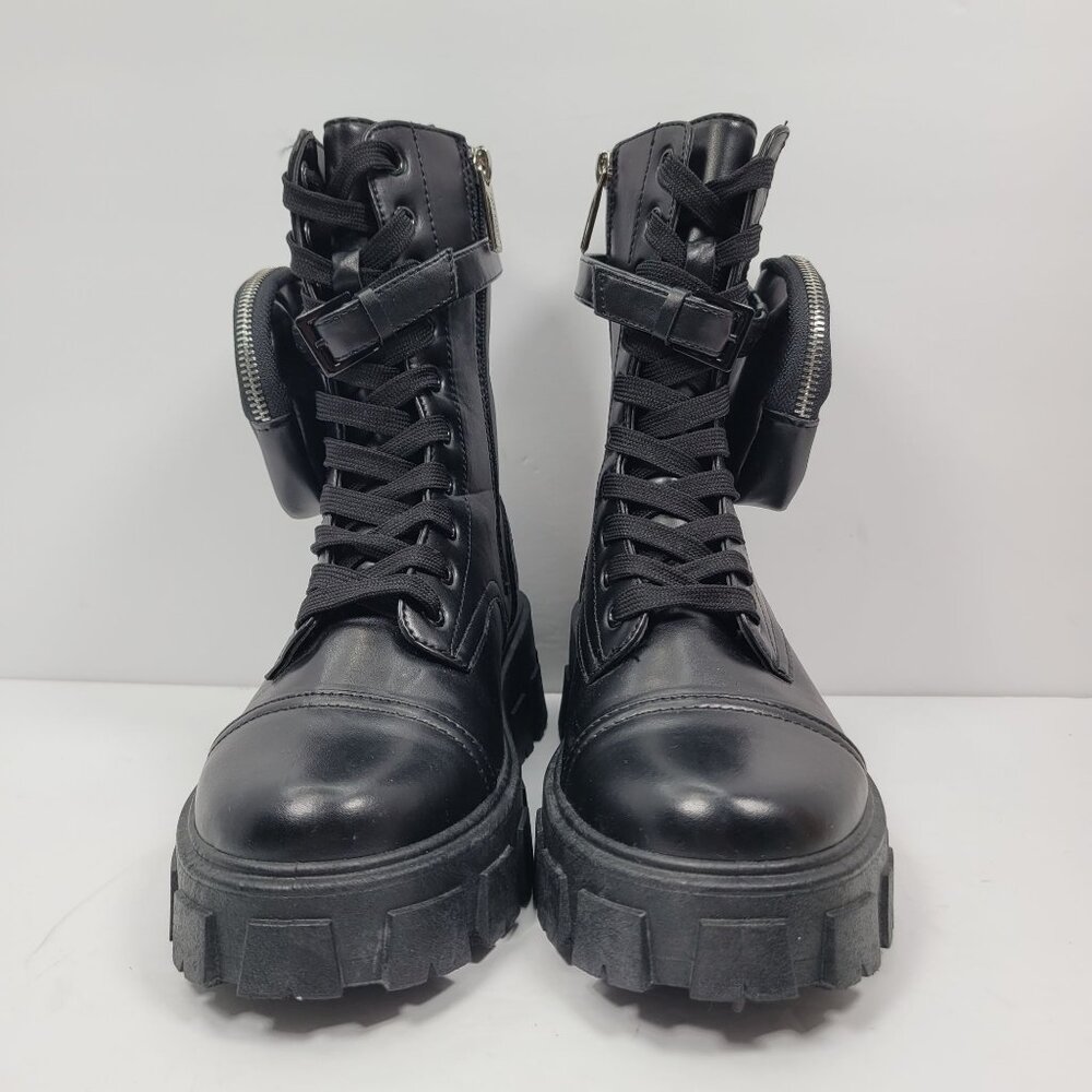 Cape Robbin Monalisa Women's Black Combat Platform Boots US Size 8 - Picture 3 of 12